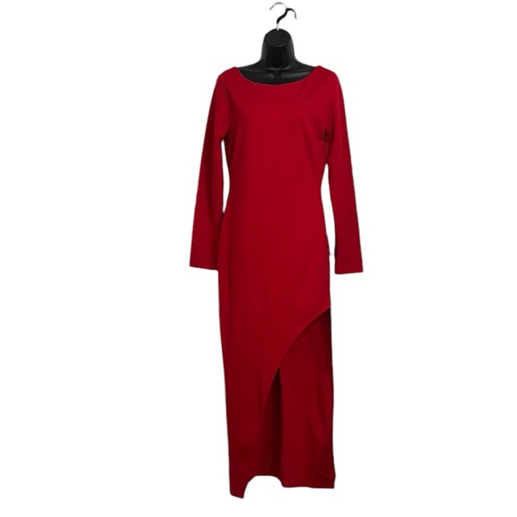 Lulus Dreaming About You Red Long Sleeve Maxi Dress Sz L - Picture 3 of 13